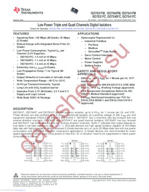 ISO7640FC datasheet  