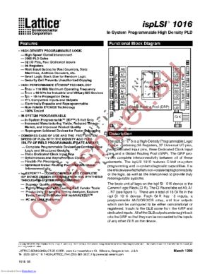 ISPLSI1016-60LJ datasheet  