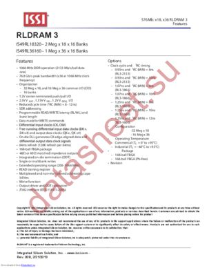 IS49RL18320-125BLI datasheet  