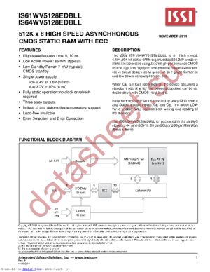 IS61WV5128EDBLL-10TLI-TR datasheet  