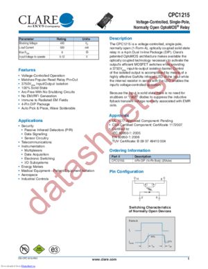 CPC1215 datasheet  