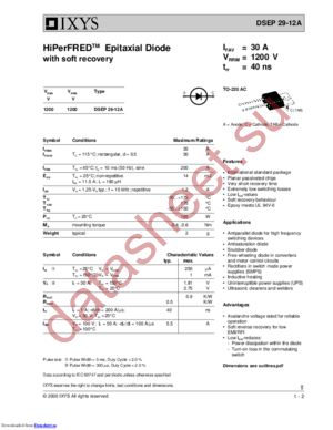 DSEP2912A datasheet  