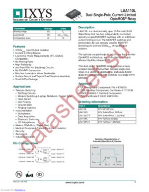 LAA110LSTR datasheet  