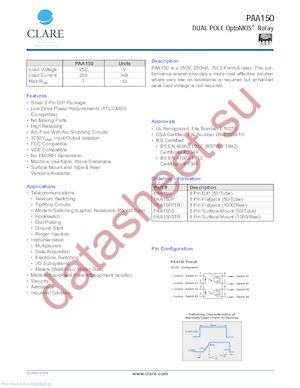 PAA150PTR datasheet  