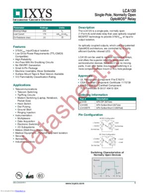 LCA120LS datasheet  