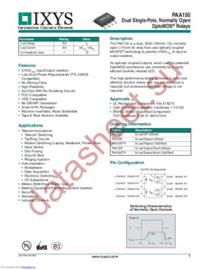 PAA150P datasheet  