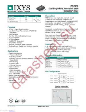 PBB150P datasheet  