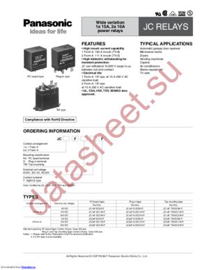 JC2AF-S-DC12V-F datasheet  