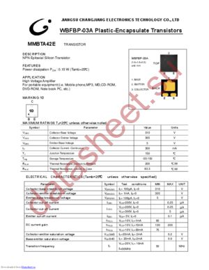 MMBTA42E datasheet  