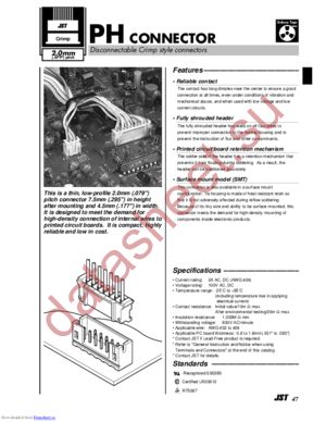 B12B-PHDSS (LF)(SN)(P) datasheet  