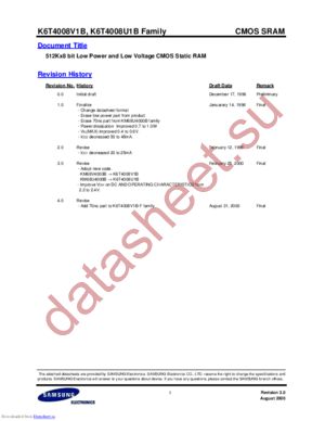 K6T4008V1B-MB70 datasheet  