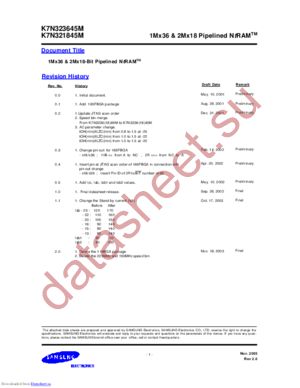 K7N321845M-Q(F)C25/20/16/13 datasheet  