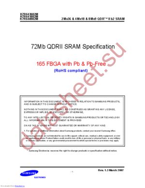 K7R640982M-FC25000 datasheet  