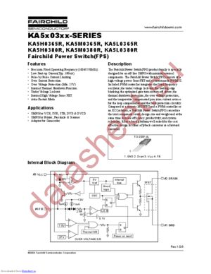 KA5L0365RYDTUNL datasheet  