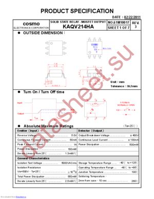 kaqv214ha datasheet  