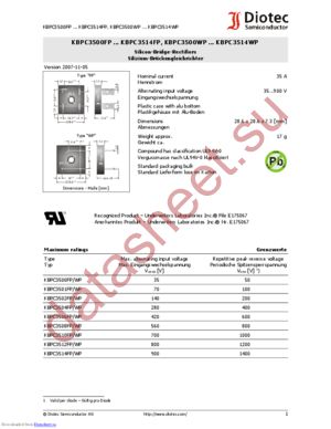 KBPC3501FP datasheet  