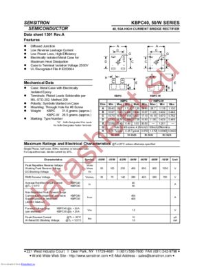 KBPC5010W datasheet  