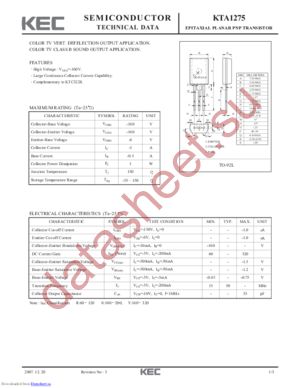 KTA1275_07 datasheet  