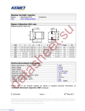 EDK106M025A9BAA datasheet  