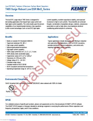 T495D476K010AHE200 datasheet  