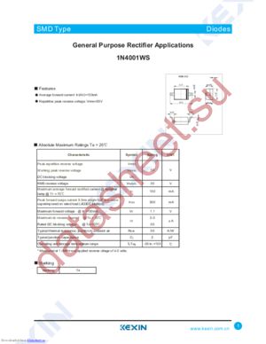 1N4001WS datasheet  