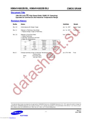 KM64V4002BLI-10 datasheet  