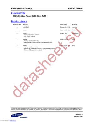 KM684000ALG-5L datasheet  