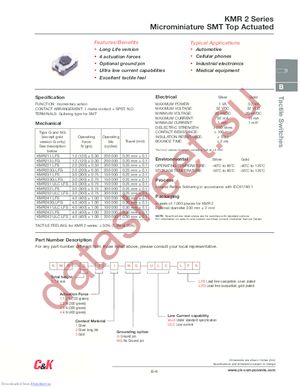 KMR221GLFS datasheet  