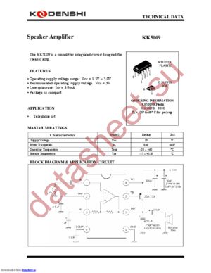 KK5009 datasheet  