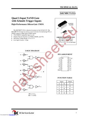 in74hct14a datasheet  