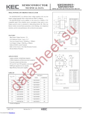 KR52S018M datasheet  