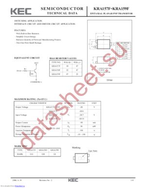 KRA157F datasheet  