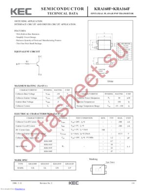 KRA164F datasheet  