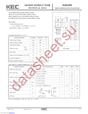 MJE5555 datasheet  