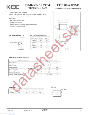 KRC152F datasheet  