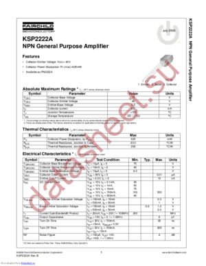 KSP2222ATA-NL datasheet  