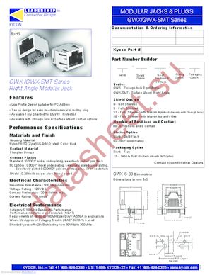 GWX-SMT-N-88-50-TR datasheet  