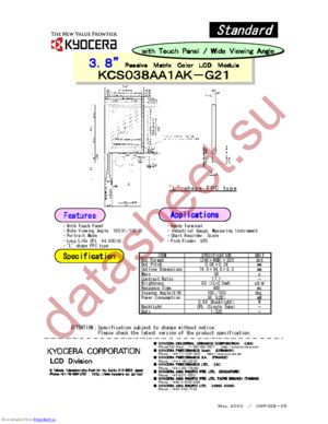 KCS038AA1AK-G21 datasheet  