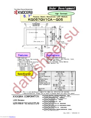 KG057QV1CA-G05 datasheet  