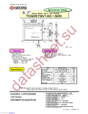 TCG057QV1AC datasheet  
