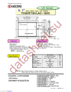 TCG057QVLAC-G00 datasheet  
