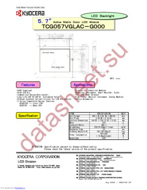 TCG057VGLAC datasheet  