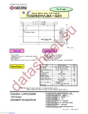 TCG062HVLBA datasheet  