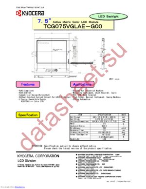 TCG075VGLAE-G00 datasheet  