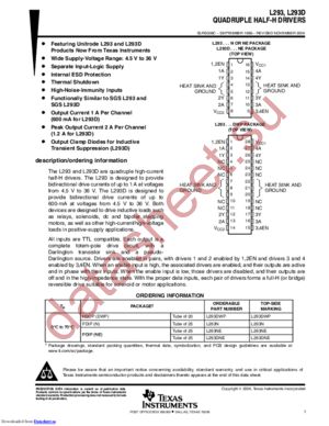 L293NG4 datasheet  