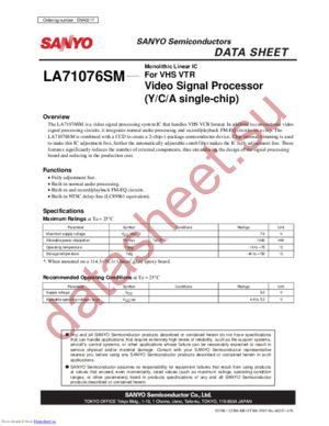 LA71076SM datasheet  