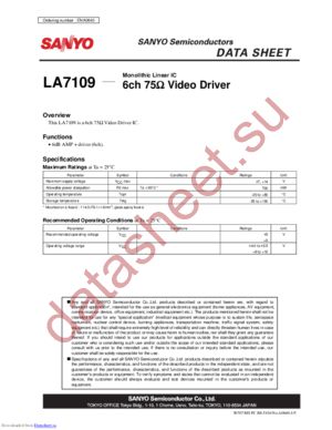 LA7109 datasheet  