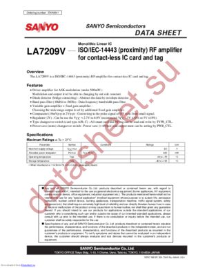 LA7209V datasheet  