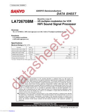 LA72670BM datasheet  