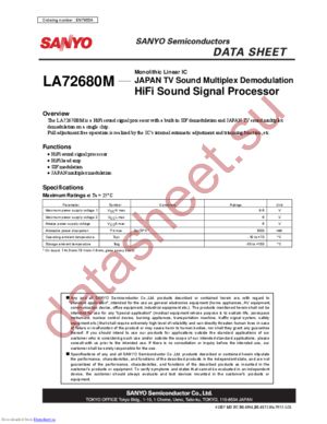 LA72680M datasheet  